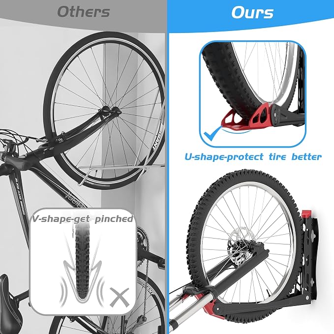 WALMANN BIKEPAL No Lifting Wall Mount Swivel Bike Rack, Vertical Bike Wall - Image 6