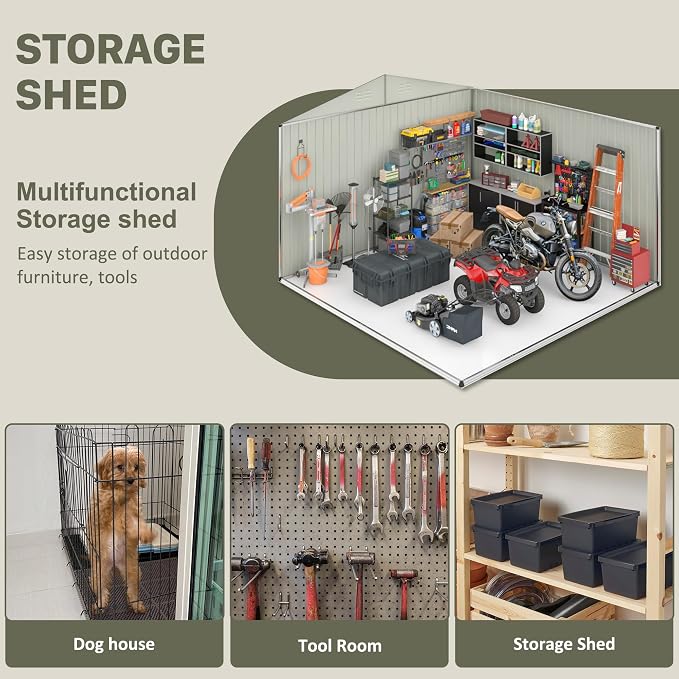 Polar Aurora 12x18 FT Outdoor Storage Shed, Garden Shed - Image 3