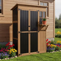 Large Storage Shed, Wood & Metal Outdoor Storage Cabinet by MAGAZOOPET