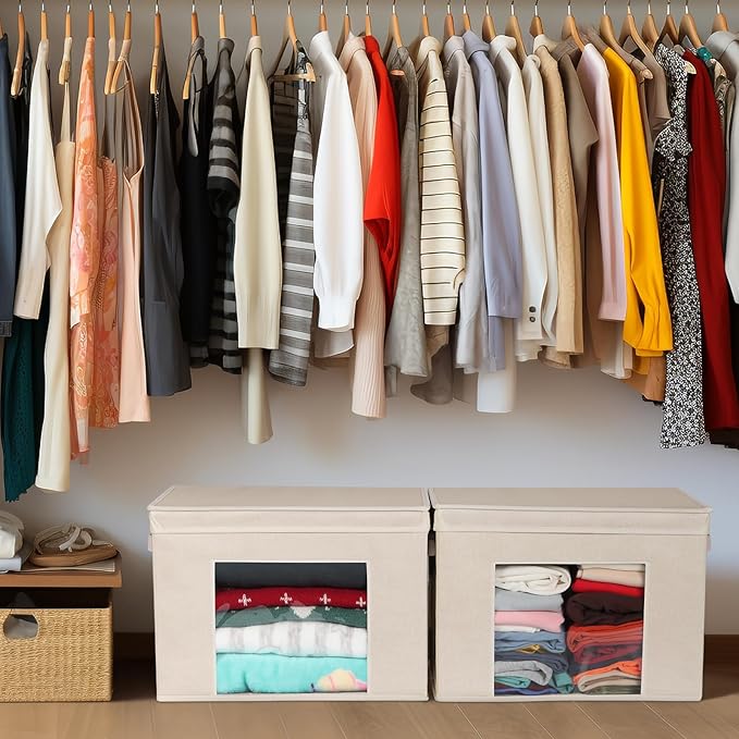 Univivi Foldable Fabric Storage Boxes Large Storage Bins - Image 6