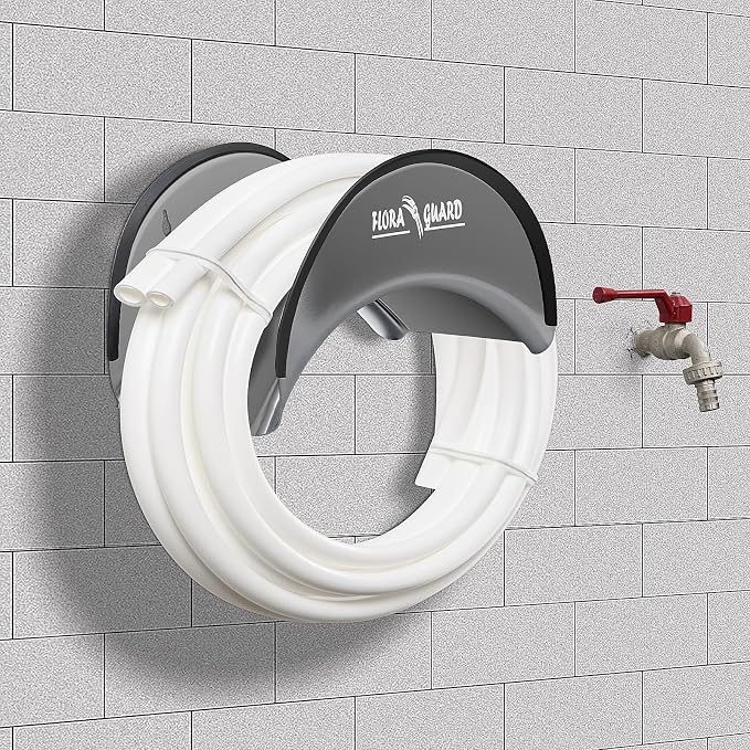 FLORA GUARD Garden Hose Holder, Heavy-Duty Metal Hose Hanger, Holds Up to 125 ft - Image 3