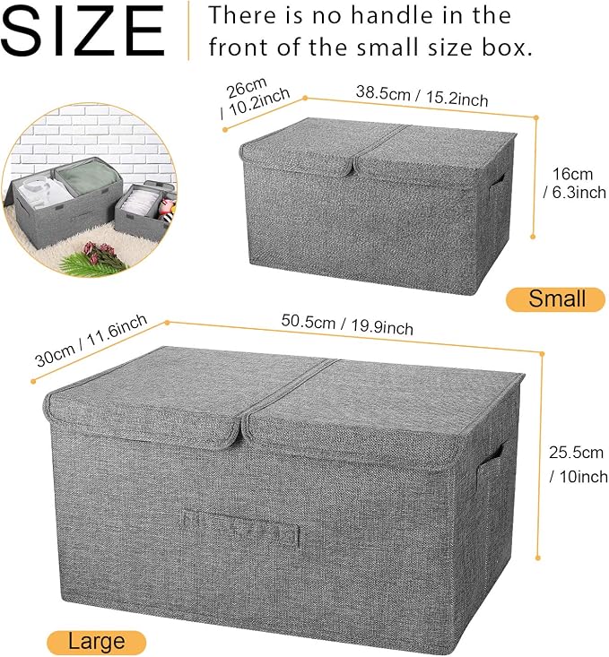 2 Pack Large Storage Boxes - Image 6