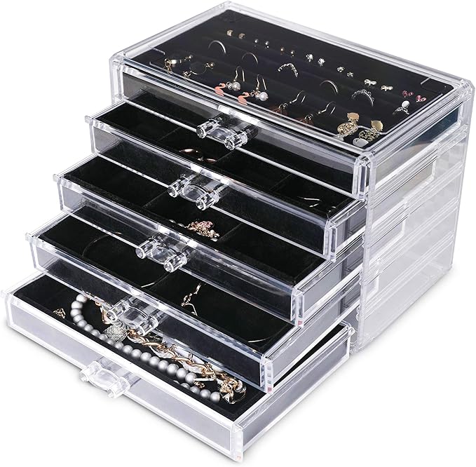 Frebeauty Extra Large Acrylic Jewelry Box by Frebeauty