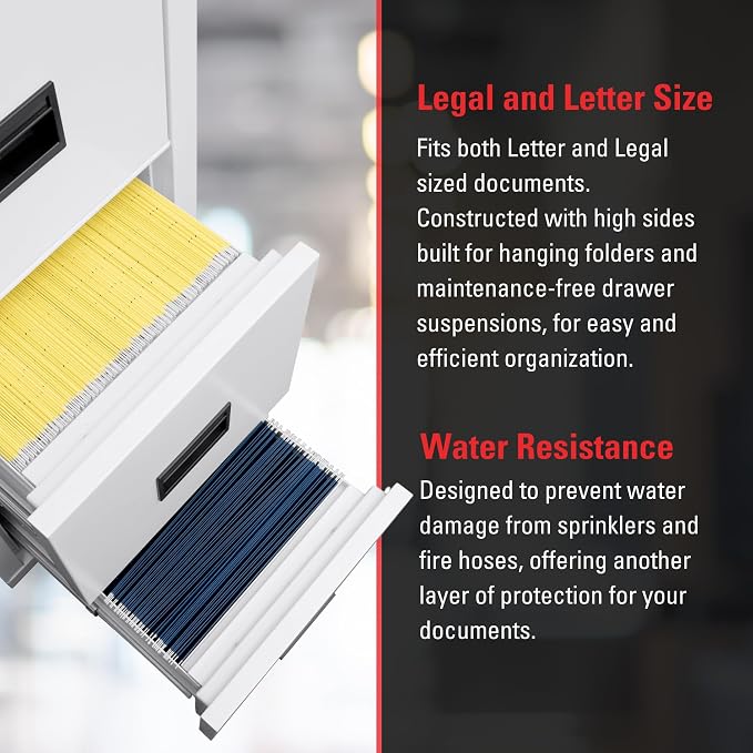 FireKing Turtle Vertical 2 Drawer Legal and Letter Fire Safe File Cabinet - Image 8