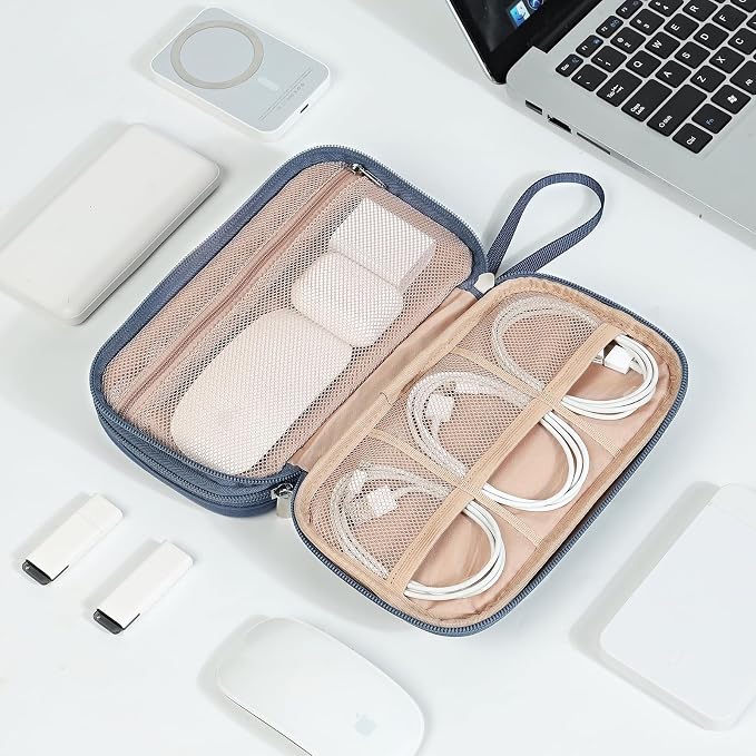 NISHEL Travel Cord Organizer Case, Double Layers Tech Electronic Bag, Essentials - Image 7