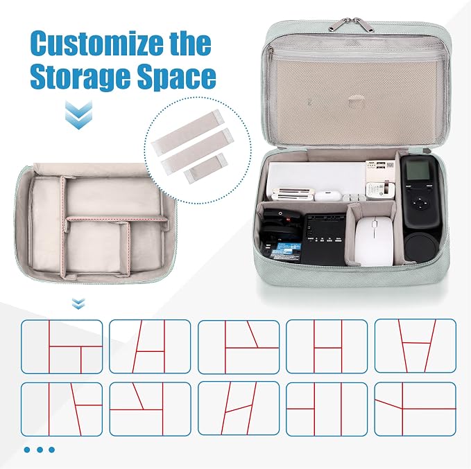SELLYFELLY Electronics Travel Organizer, Double Layer Cable Organizer Bag - Image 5