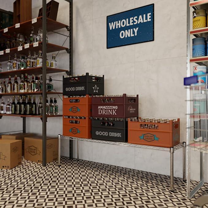 14" Deep x 54" Wide x 14" Height Wire Shelving Kit | 1-Tier | NSF Commercial - Image 7
