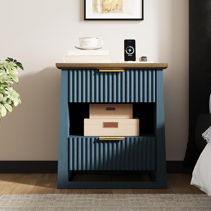 HIFYOBRO Fluted Nightstands Set of 2 - Image 2