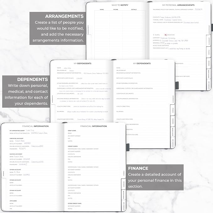 Clever Fox End of Life Planner – Final Arrangements Organizer - Image 4