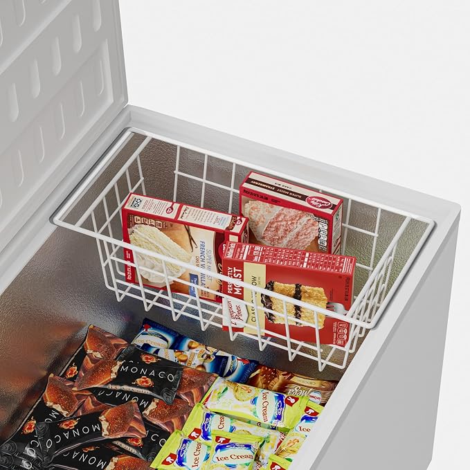 Chest Freezer Organizer Bins, Deep Freezer Basket Storage Rack Bins Wire Metal - Image 4