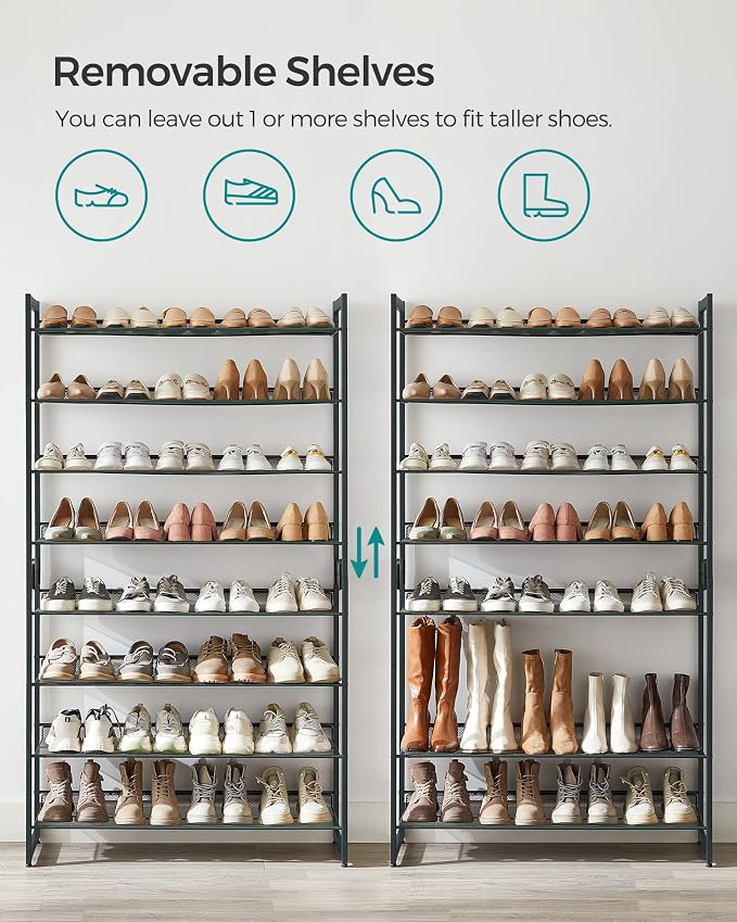 SONGMICS Shoe Rack, 8-Tier Shoe Organizer, Metal Rack - Image 8