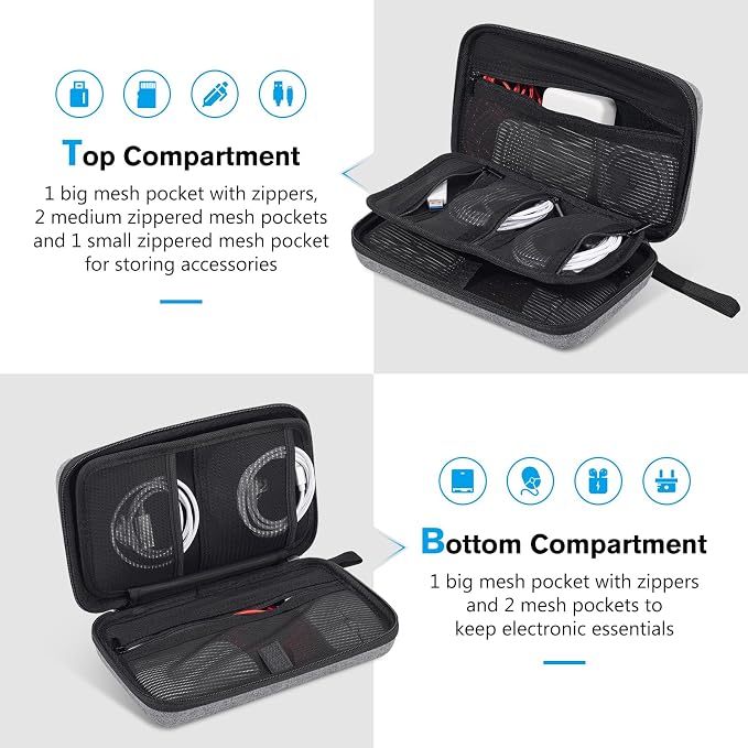 ProCase Large Hard Travel Electronic Organizer Case - Image 4