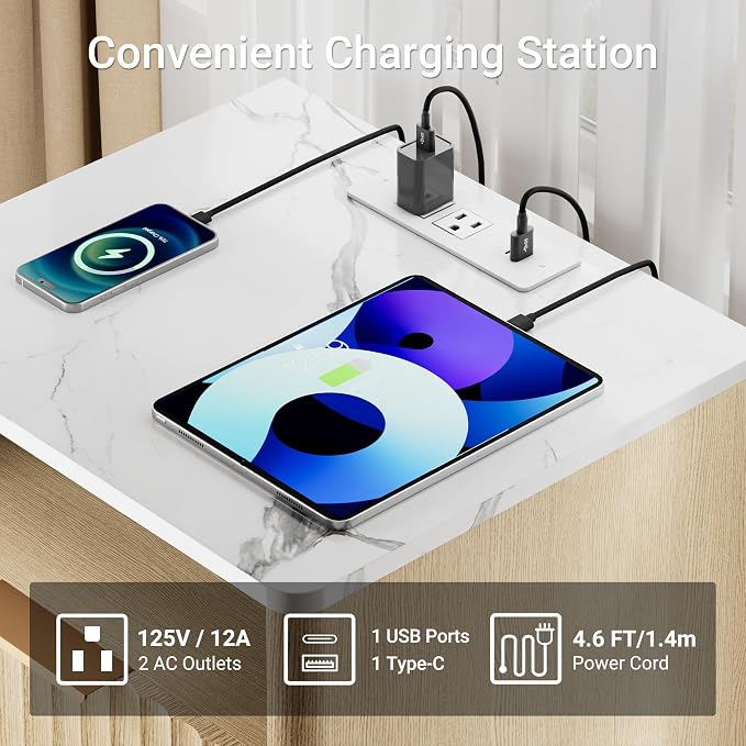 Large Fluted Night Stand Set of 2 - Image 3