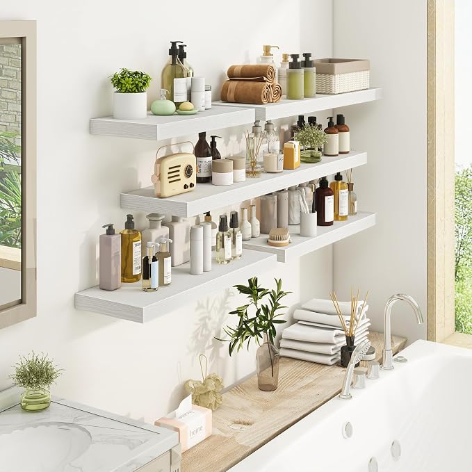 Fun Memories 36Inch Floating Shelves, 9.3Inch Deep Rustic Wall Shelves - Image 7