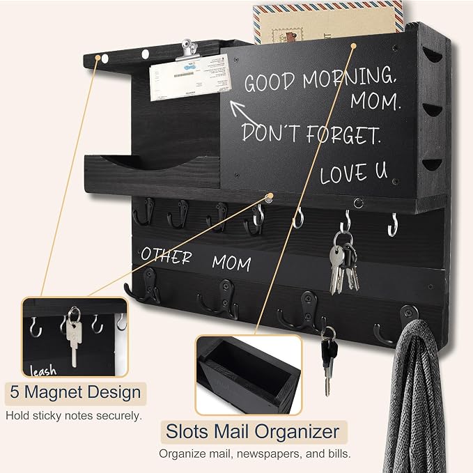 Key Holder for Wall Mount, Farmhouse Mail and Key Holder for Wall Hanger - Image 5