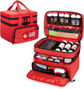 CURMIO Tactical Pill Bottle Organizer Case, Double Layers Medicine Storage Bag by CURMIO