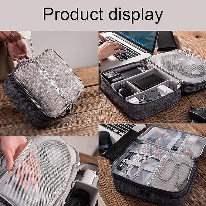 Electronics Organizer, Jelly Comb Electronic Accessories Cable Organizer Bag - Image 7