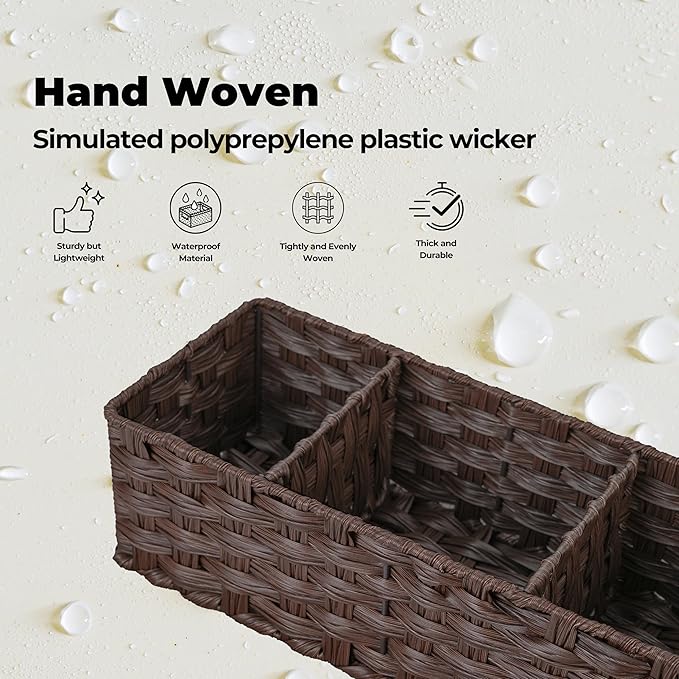 GRANNY SAYS Bathroom Baskets for Organizing, Wicker Baskets for Shelves - Image 3