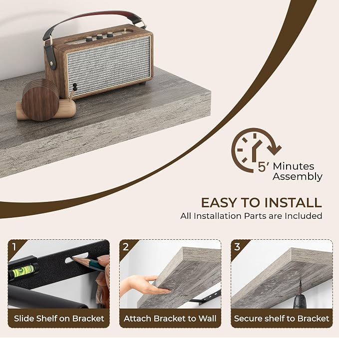 RICHFOCUS 24Inch Floating Shelves - Image 5