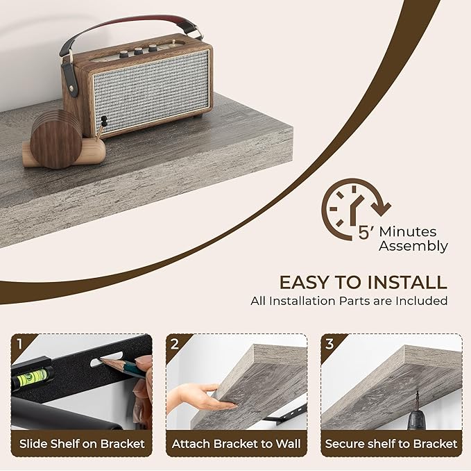RICHFOCUS 31.5Inch Floating Shelves - Image 5