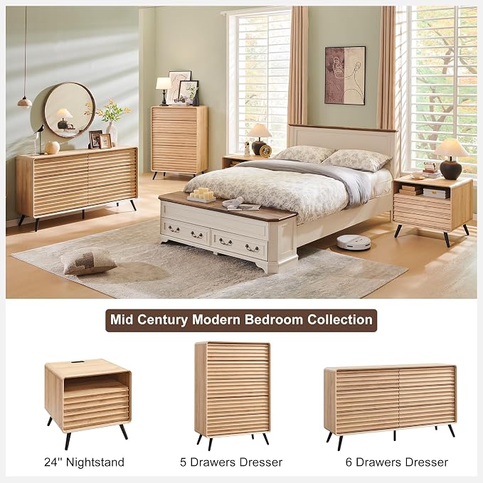 RedLemon 5 Drawers Dresser for Bedroom, Chest of Drawers - Image 3