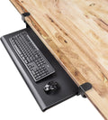 EHO Under Desk Keyboard Tray, Large 27.5" x 12.2" Slide-Out Clamp-On Drawer by EHOPrime
