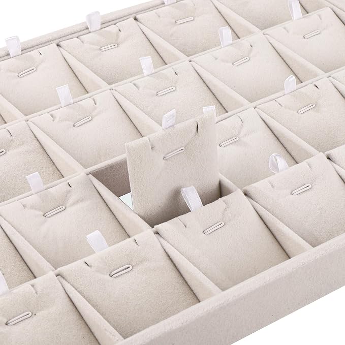 Mornajina 24 Grids Stackable Jewelry Tray Organizer - Image 5