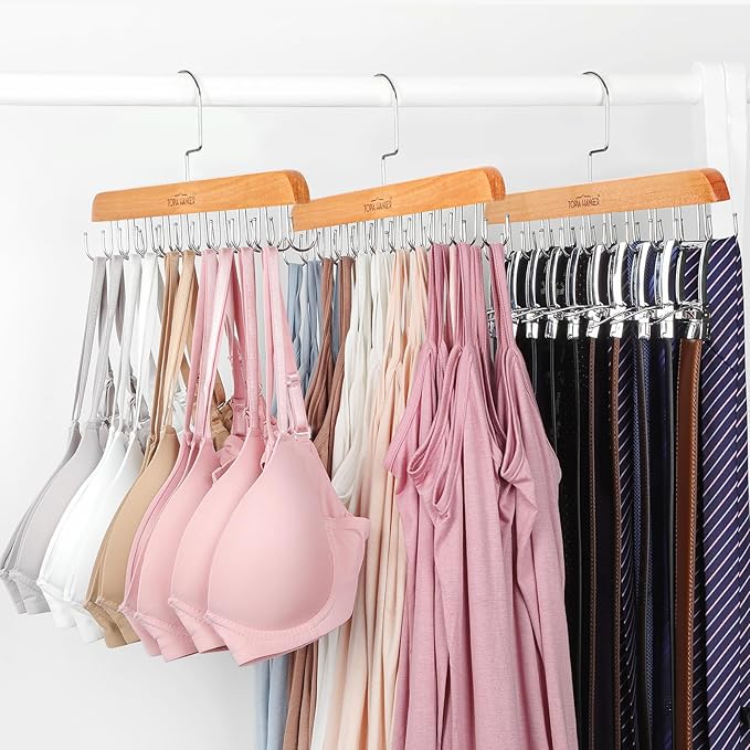 TOPIA HANGER Bra Hanger for Closet, 2 Pack Tank Top Hangers 40 Hooks Capacity by TOPIAHANGER
