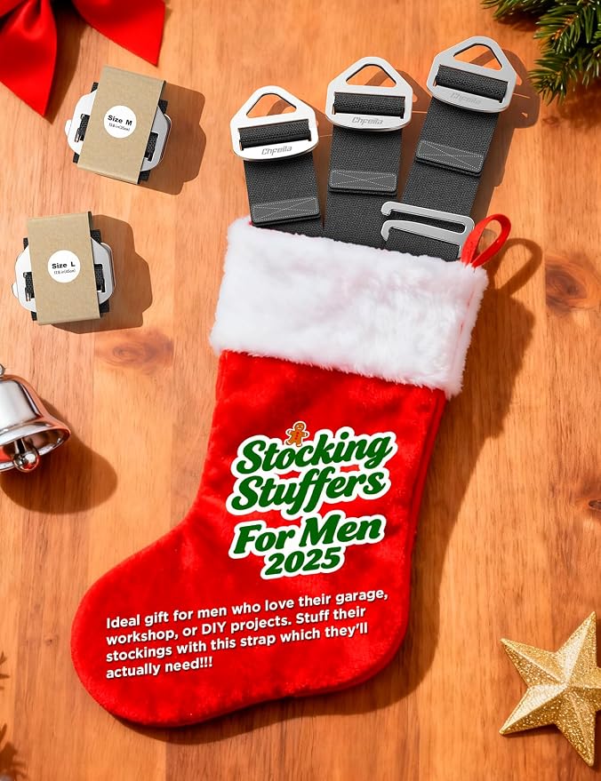 2025 Stocking Stuffers for Men, 10 Pack One Hand Operate Gravity Tighten - Image 2