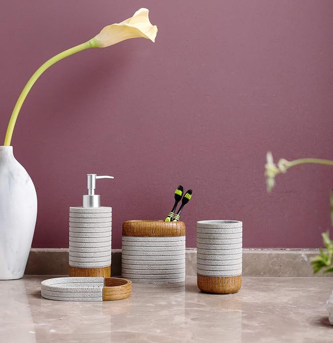Hymmah Bathroom Accessories Set, Toothbrush Holder, Farmhouse Bathroom Decor - Image 5