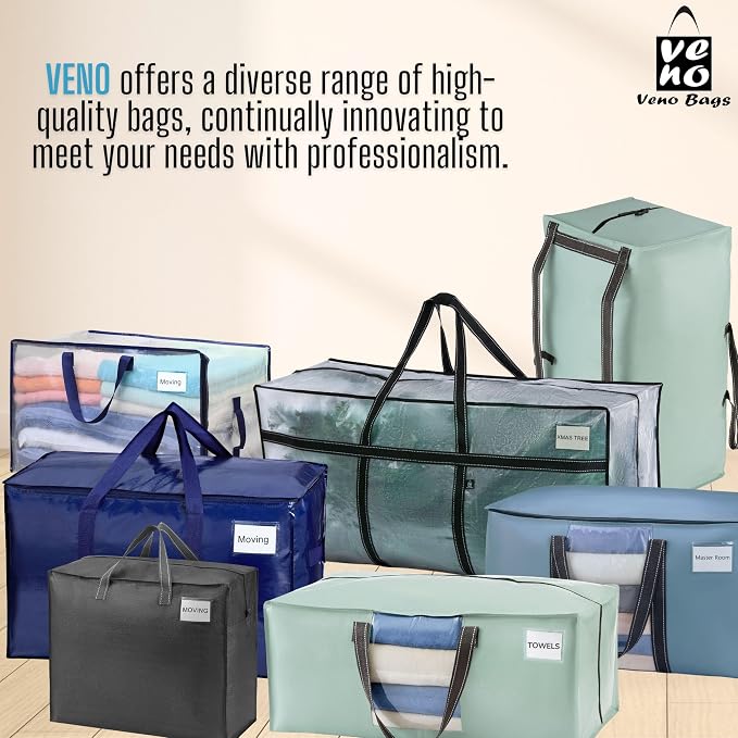 VENO 6 Pack Moving Bags, Upgraded Heavy Duty, Moving Boxes Alternative - Image 6