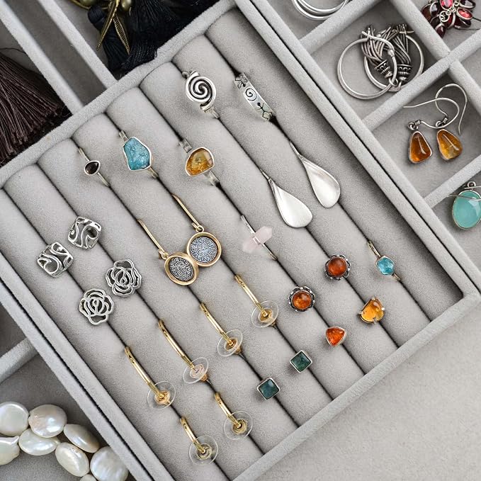 uxcell Stackable Jewelry Storage Tray, Jewelry Tray Drawer Organizer, Small - Image 7