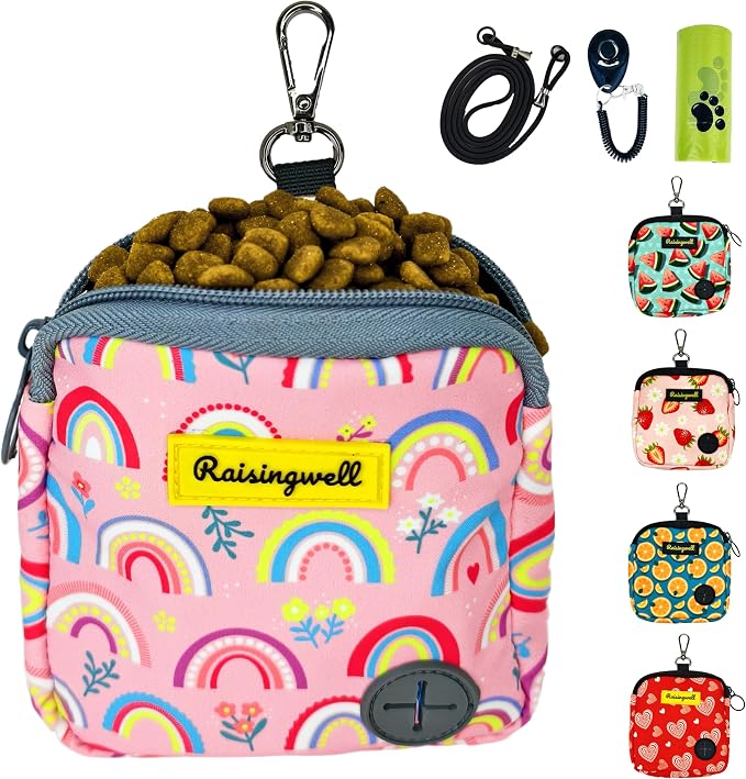 Dog Treat Pouch for Pet Walking and Training by Raisingwell