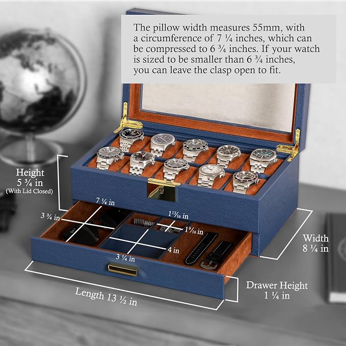ROTHWELL 10-Slot Watch Box in Leather - Image 2