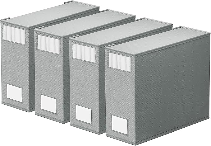 Bed Sheet Organizers and Storage 4 Pack, Foldable Linen Closet Organizer by AYANSHIBEDDING