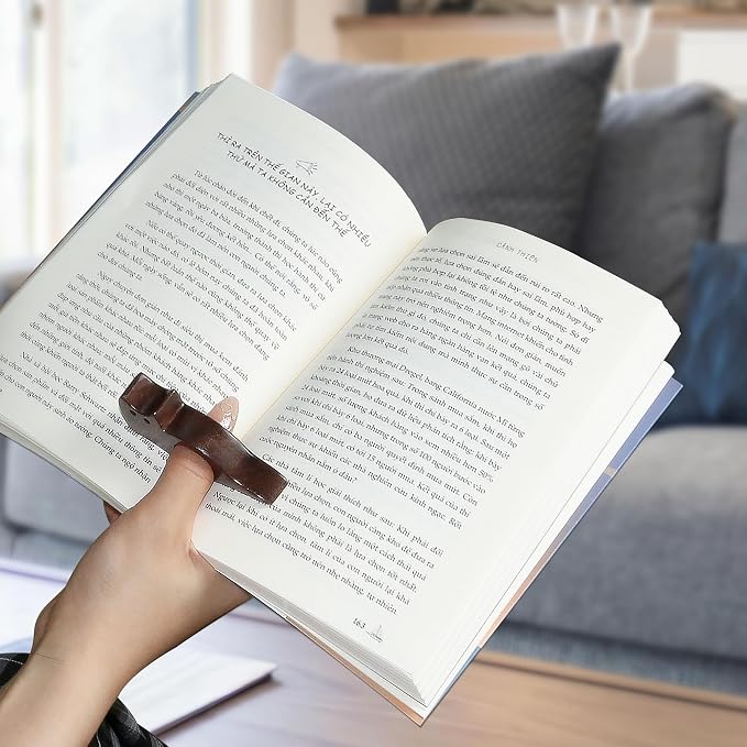 Cat Book Page Holder, Smooth Finish Walnut Wood Book Holder - Image 7