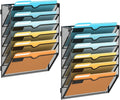 SUPEASY 6-Tier Wall File Organizer Mesh Office Mail Holder, Hanging Wall by SUPEASY