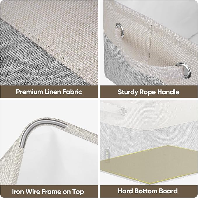 BALEINE 4 Pack Fabric Storage Bins - Image 8