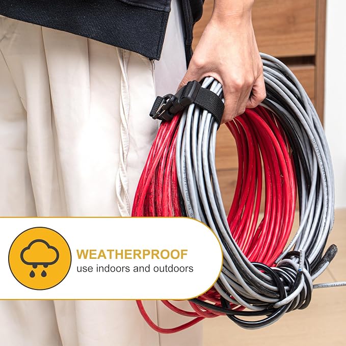 12 Pack 17 Inch Adjustable Extension Cord Holder Organizer - Image 4