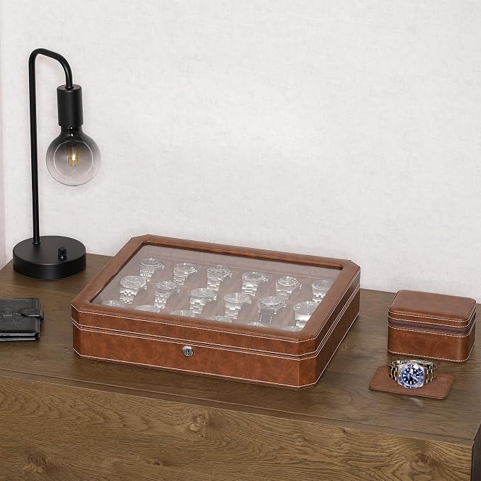 ROTHWELL 18-Slot Watch Case – Luxury Watch Box - Image 3