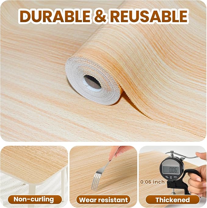 Drawer Shelf Liner for Kitchen Cabinets Non-Adhesive, Non Slip Shelf Paper - Image 4