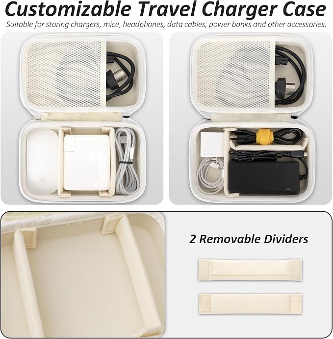 Charger Case for Macbook, Portable Tech Electronic Organizer Bag, Travel - Image 4