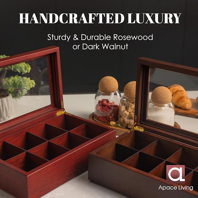 Tea Box - Luxury Wooden Tea Bag Organizer from The Apace Premier Collection - 6 - Image 6