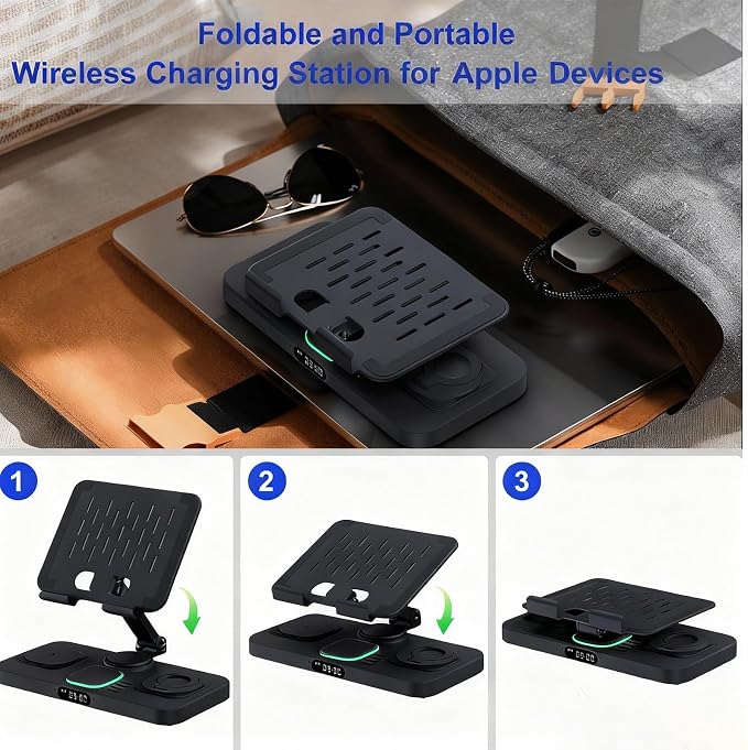 30W Charging Station for Apple Products, Foldable Wireless Charger - Image 7