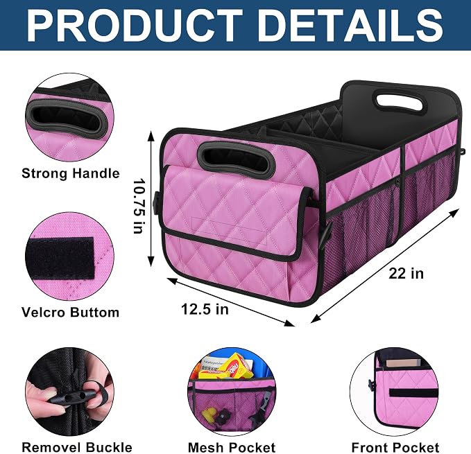 Deosk Car Trunk Organizer for SUV, Car Organizers and Storage - Image 3