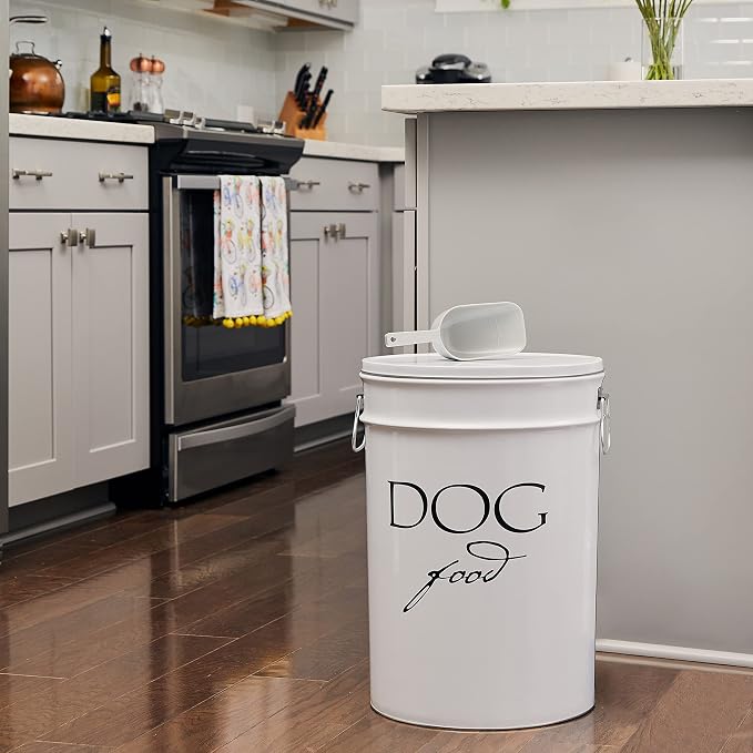 Harry Barker Pet Food Storage Collection, Classic White Food Storage - Image 4