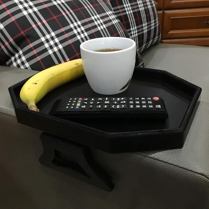 Side Tables Sofa Armrest Clip-On Table, Recliner Armchair Organizer Tray - Image 3