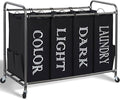 STORAGE MANIAC Laundry Sorter 4 Section, 47.8 Gal Laundry Hamper by STORAGEMANIAC