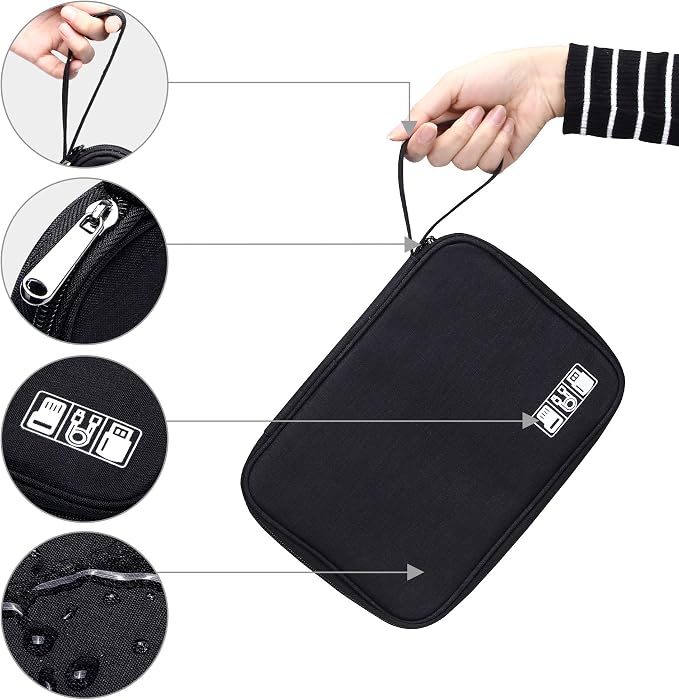 CILLA Travel Cord Organizer Case, Portable Waterproof Storage Bag - Image 4