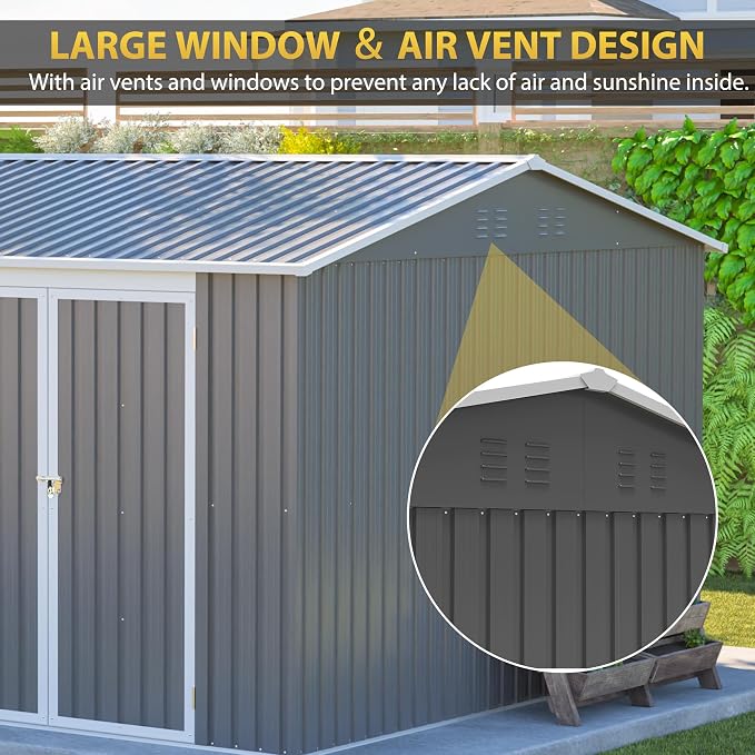 12x10 FT Outdoor Storage Shed - Image 7